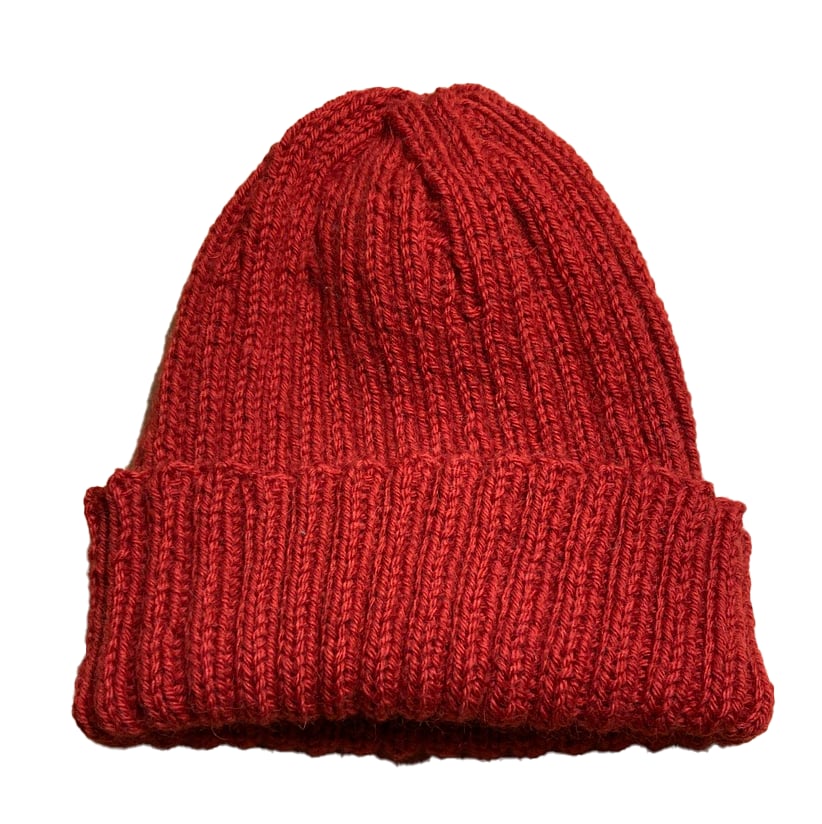 Red knit clearance hat